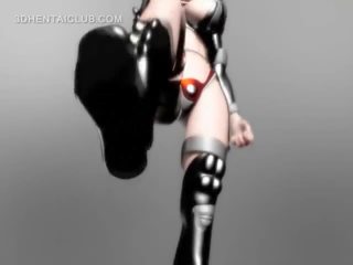 Anime X rated movie slave in huge tits gets nipples