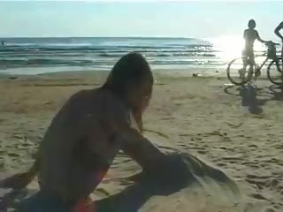 Enchanting Fresh Faced Teen Plays At The Beach Nude