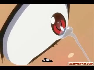 Hentai elf krijgt manhood melk vulling haar keel door getto monsters