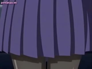 Anime meitene ieskrūvē līdz viņai skolotāja