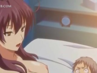 Innocente anime studentessa scopa grande pene tra tette e vagina labbra