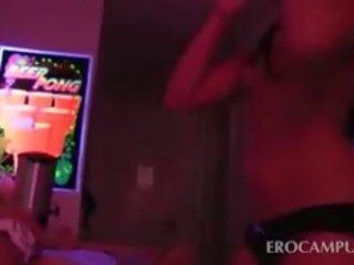 Teen Brunette Riding dick In Dorm Room Bed