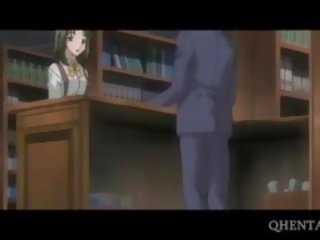 Hentai mademoiselle Sucks Professors phallus In Library