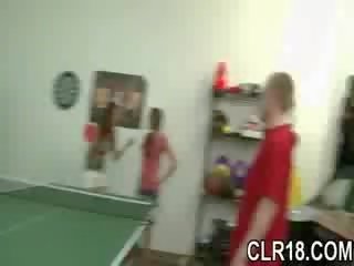 Concupiscent College Girls fuck in the play room