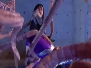 Huge tentacle and big titty asia bayan movie lady