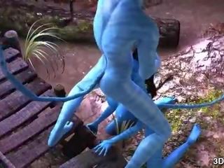 Avatar feature anal fucked by huge blue phallus