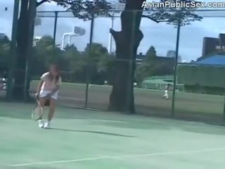 Asian Tennis Court Public dirty movie
