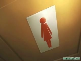 Student manga tit faen og standingfucked i den toalett