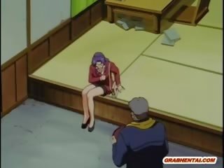 Perhambaan warga jepun gadis sekolah anime menghisap sengit aci