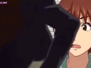 Anime Milf In Stockings Pleasuring cock