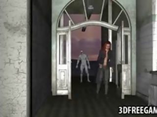 Erotic 3D Redhead feature Getting Fucked Hard By A Zombie