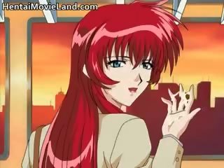 Alluring Redhead Anime babe Gets Tiny Snatch Part4