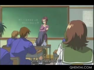 Bandážovanie hentai školské učiteľka fúkania ju študentov peter