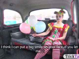 Bewitching mistress in costume likes drivers prick in her pussy