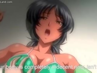 Vollbusig anime teenager im bezaubernd badeanzug anspritzen part6