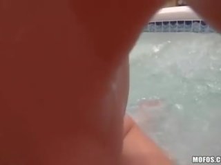 Amateur slut gets doggy anal fucked in the jacuzzi