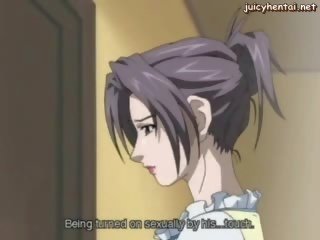 Anime milf sucking a cock and drinking sperm