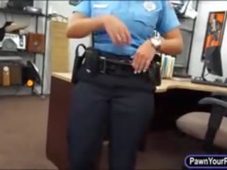 Latina Police Officer Fucked By Pawn boy In The Backroom