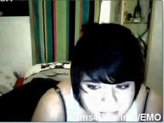 EMO attractive Chubby Teen Goth girlfriend On Cam!