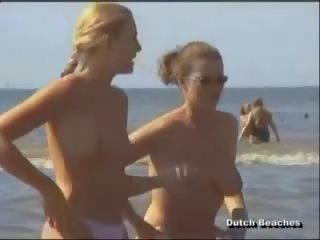 Zandvoort 荷蘭人 海灘 袒胸 裸體主義者 奶子 12