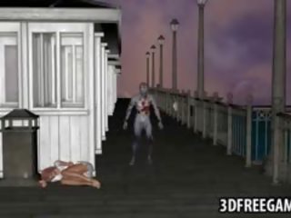 Cycate 3d kreskówka divinity coraz pieprzony przez za zombie