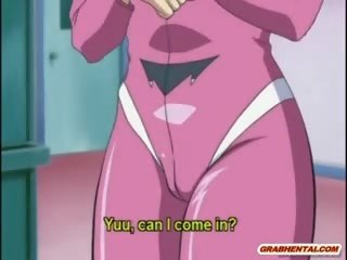I kapuri flokëkuqe anime i madh gjinj fucked nga bishë tentacles