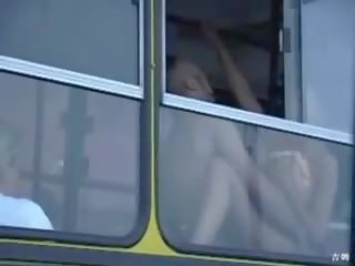 Public indecency on the bus this turned on couple doesnt give a shit (amateur middle-aged mom mother milf granny outdoors cumshot MadMaxxx )