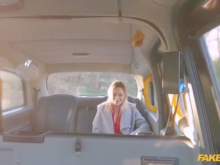 Fake Taxi Blonde in red underwear has a wild ride on a big long prick