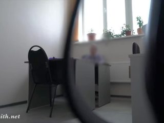 Hidden cam! Strips at REAL job interview