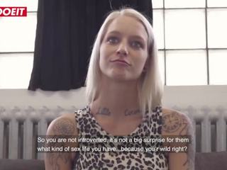 LETSDOEIT - French Tattooed superb Blondie Drilled Hard on The Casting Couch