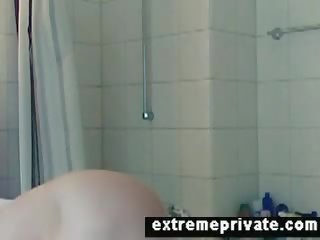 Hidden cam footage my showering aunt