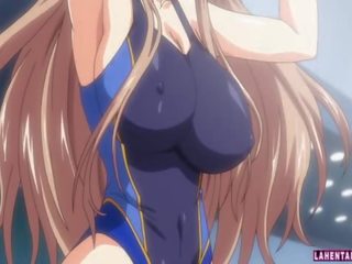 Hentai seductress in swimsuit gives tittyfuck