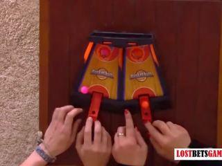 Intense Game of Finger Shot Basketball Ends With Pleasure