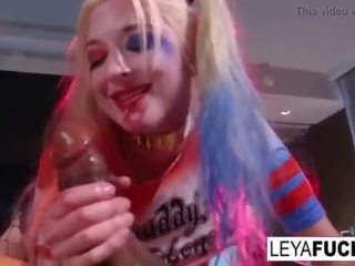 Suicide Club Leya take a giant penis and load in her ass