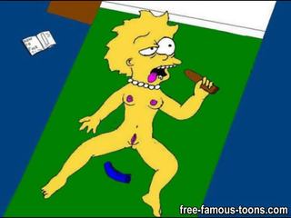 Lisa simpson dildos själv och sprutar alla över den plats