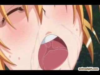 Pagdadalantao anime nahuli at binubutasan lahat butas sa pamamagitan ng tentacles halimaw