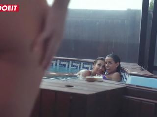 LETSDOEIT - passionate Lesbian Teens Fuck In The Jacuzzi