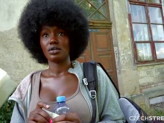 Czech Streets 152 Quickie with pretty Busty Black Girl: Amateur adult movie feat. George Glass