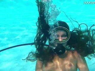 Nora Shmandora Underwater Dildo Action, x rated clip 0f