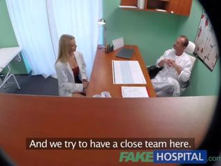 Fakehospital nuevo enfermera toma doble disparo de corrida desde duro hasta intern sucio presilla films