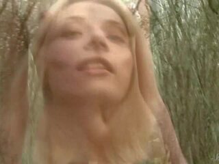 Naked Nymph Neoma clips Off Her Small Tits and Long Legs In The Woods!