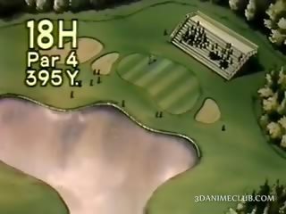 Anime miláčik buchol psie štýl na the golf polia
