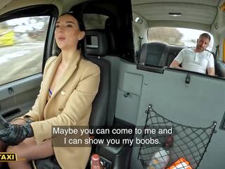 Female Fake Taxi flirty feature lady Gang Gets Her butthole Fucked By A real Stranger