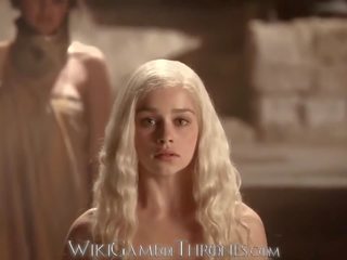 Emilia Clarke Real Explicit adult movie Scenes Daenerys Targaryen and Khal Drogo Ga