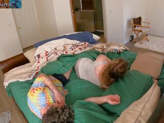 Stepmom shares bed with stepson to set up room for the cousins